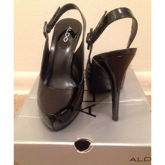 2000s aldo patent leather platform slingback - Picture 7 of 14